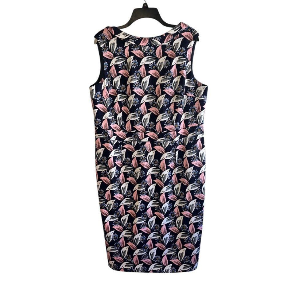 Women's Boden Martha Collared Sleeveless Sheath Dress‎ Floral 16 Long